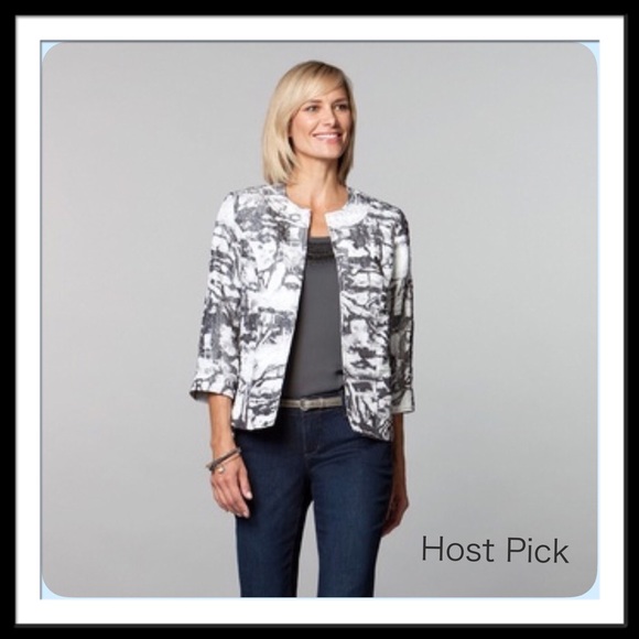 Coldwater Creek Crinkle Texture Abstract Print Jacket - Picture 4 of 4